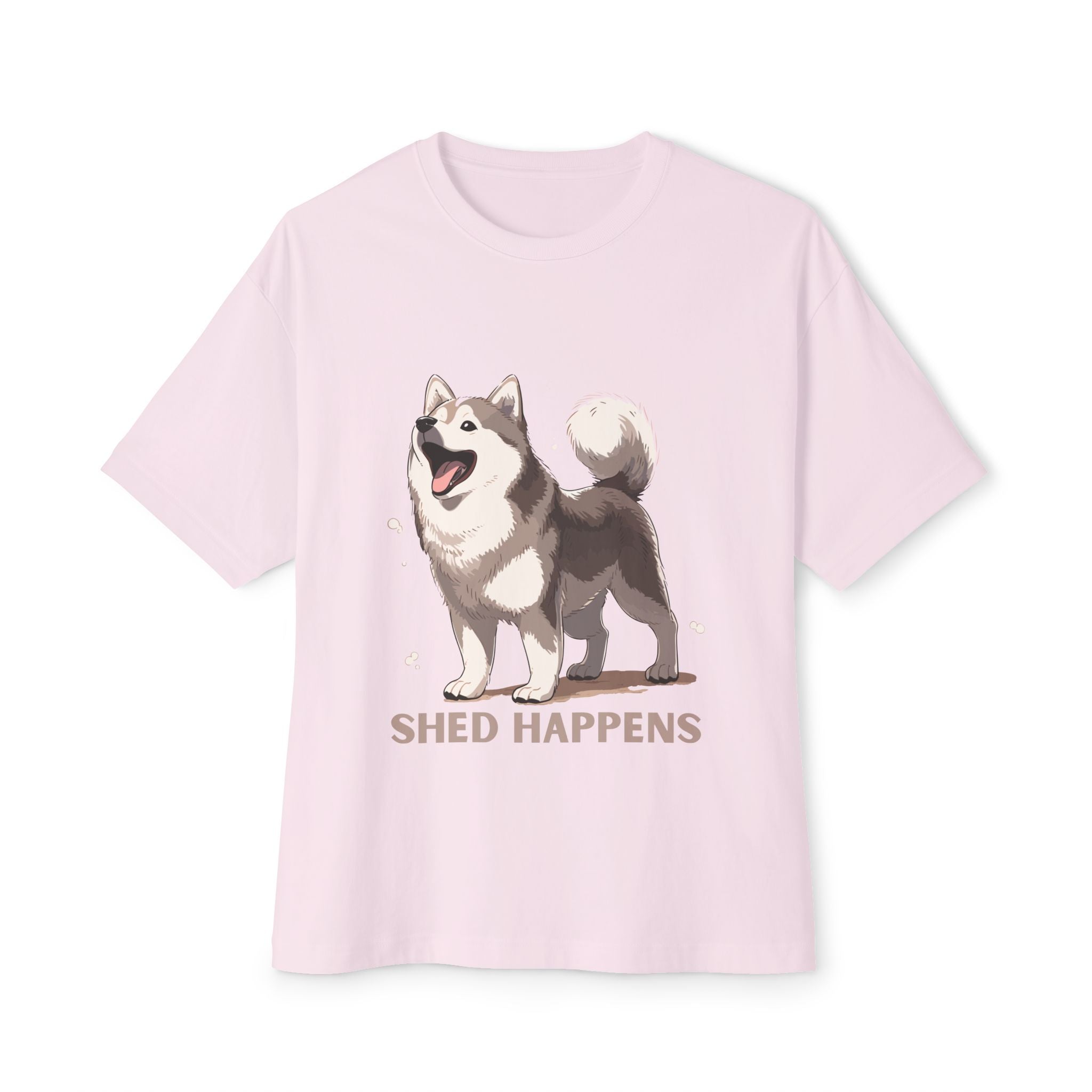 Funny Dog Lover's Unisex Boxy Tee – Shed Happens, Pet Gift, Dog Mom Shirt, Humorous T-Shirt, Oversized Casual Wear