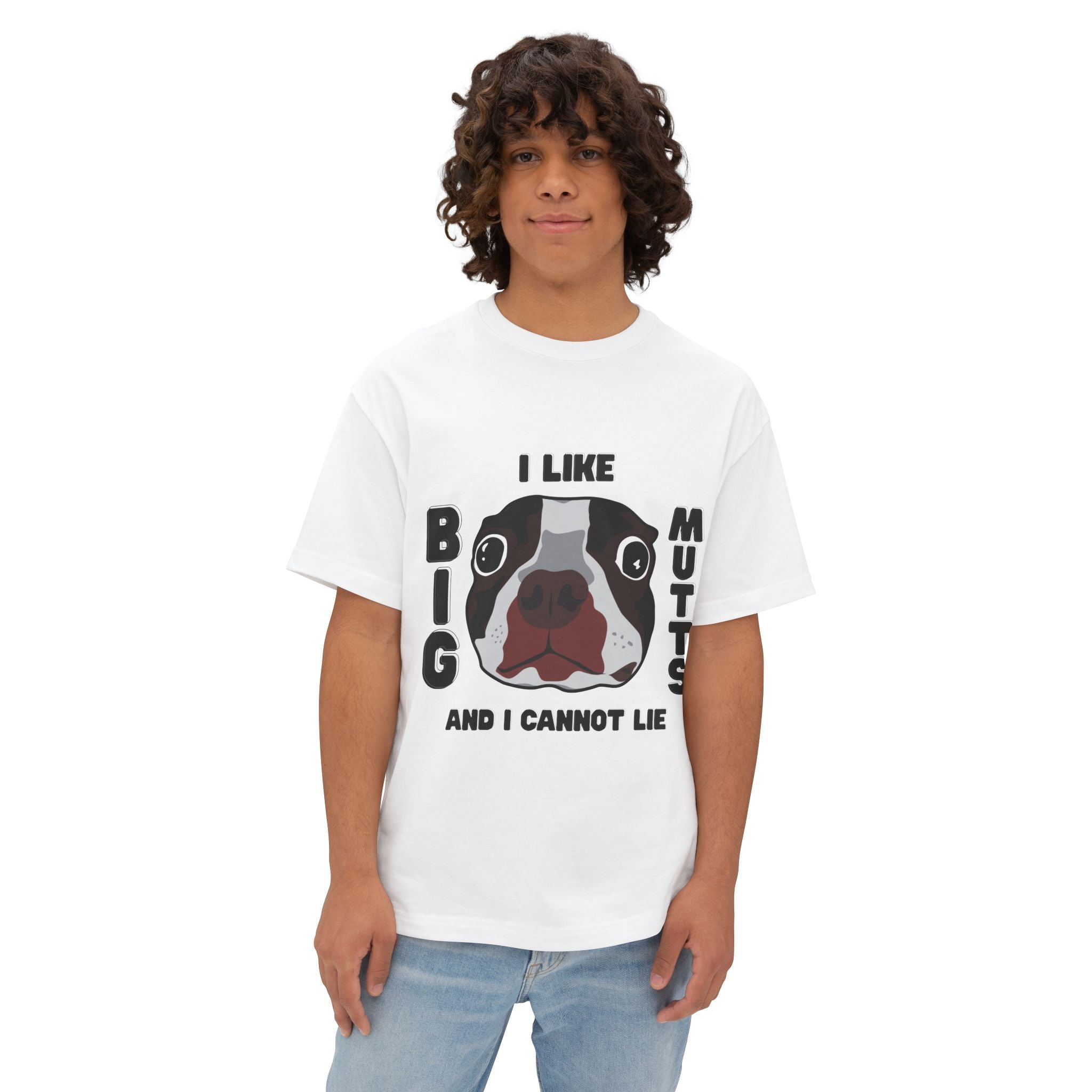 Unisex Oversized Dog Lover Tee - I Like Big Mutts, Funny Graphic Tee, Pet Lover Gift, Casual Wear, Dog Mom Shirt, Dog Dad T-Shirt