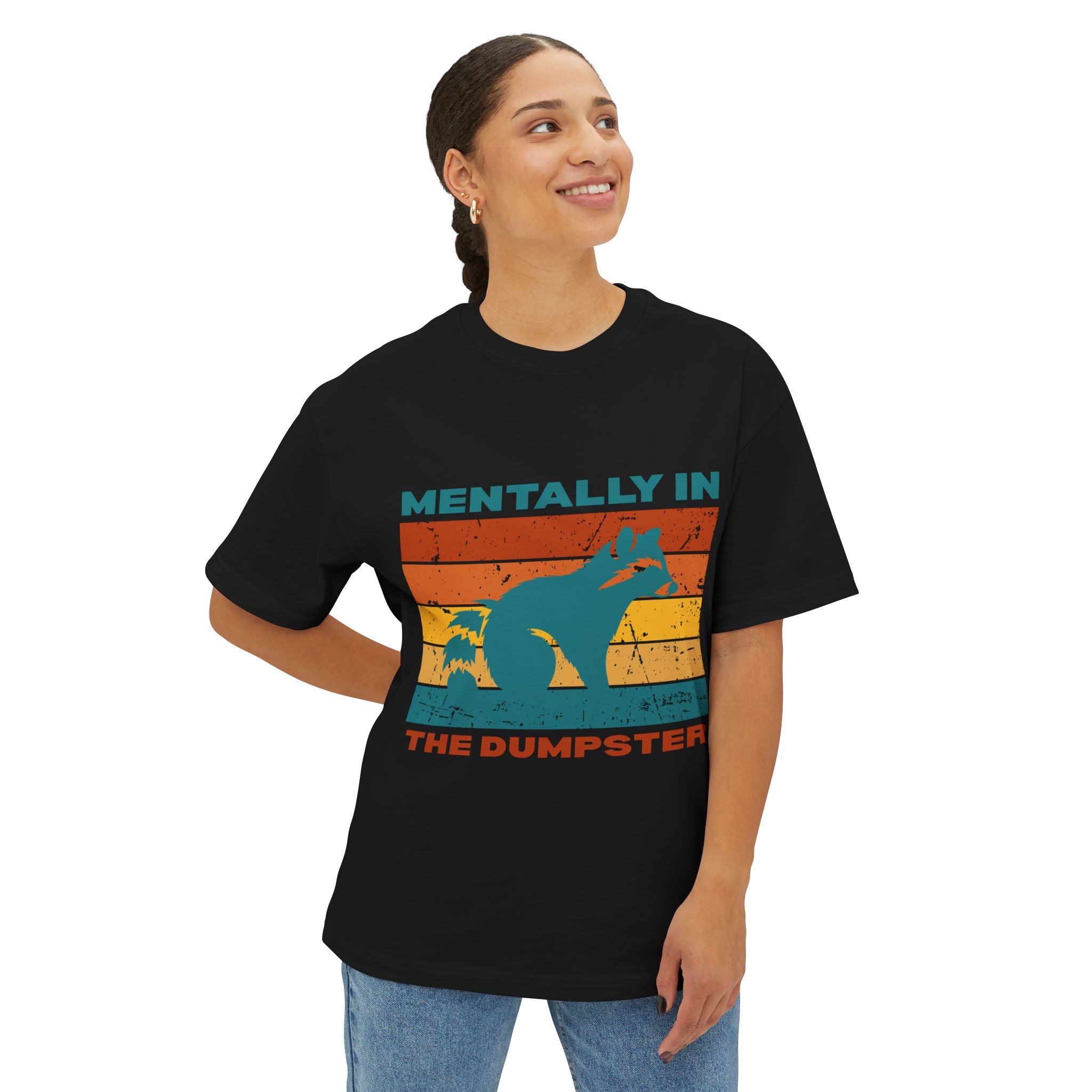 Unisex Oversized Graphic Tee – Quirky Animal Humor, Casual Wear, Gift for Friends, Stress Relief, Summer Style