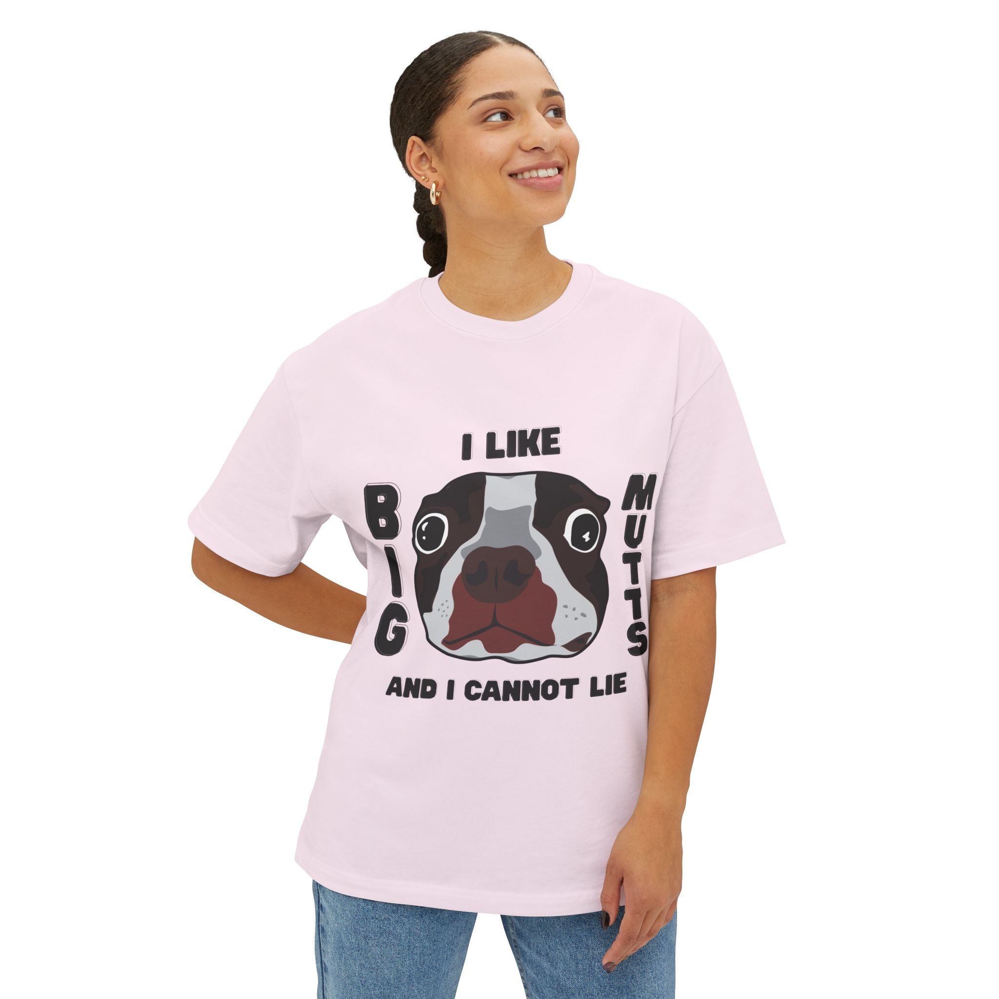 Unisex Oversized Dog Lover Tee - I Like Big Mutts, Funny Graphic Tee, Pet Lover Gift, Casual Wear, Dog Mom Shirt, Dog Dad T-Shirt