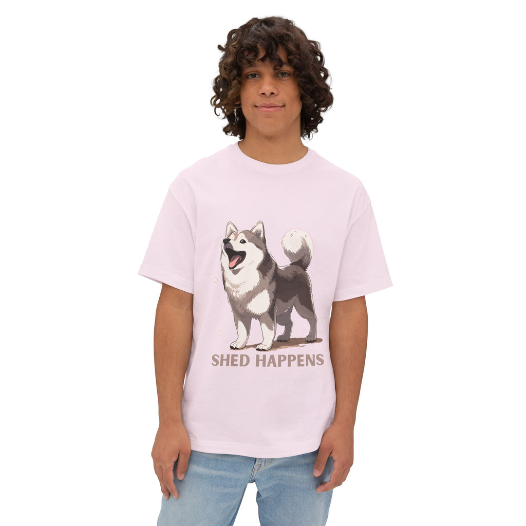 Funny Dog Lover's Unisex Boxy Tee – Shed Happens, Pet Gift, Dog Mom Shirt, Humorous T-Shirt, Oversized Casual Wear