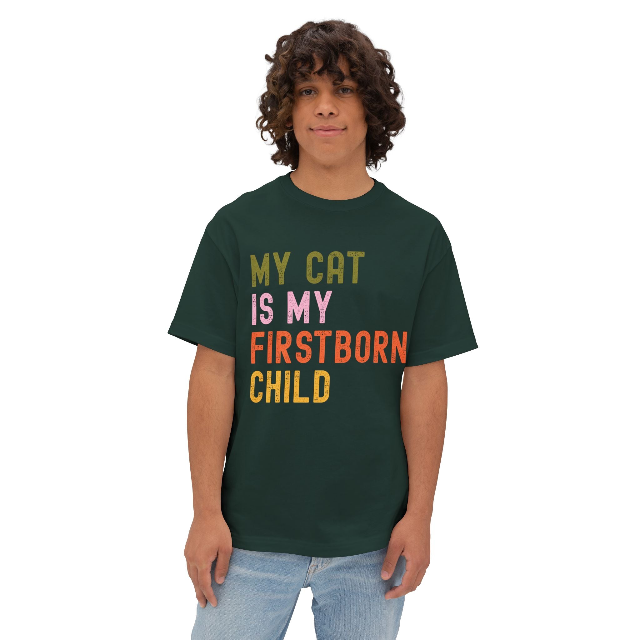 Funny Cat Lover's Unisex Oversized Tee - My Cat Is My Firstborn Child, Gift for Cat Owners, Relaxed Fit T-Shirt, Pet Lover Apparel, [...]