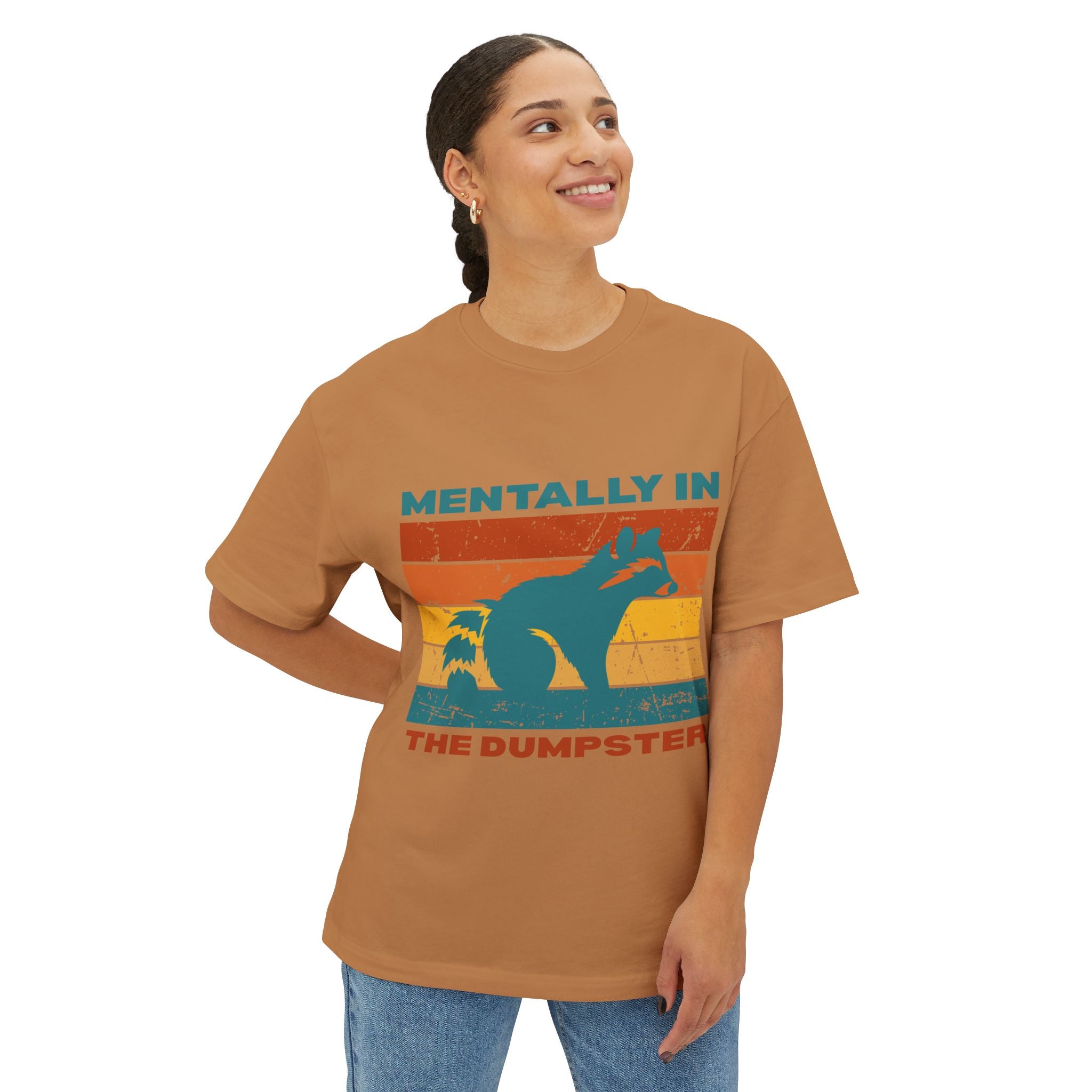 Unisex Oversized Graphic Tee – Quirky Animal Humor, Casual Wear, Gift for Friends, Stress Relief, Summer Style