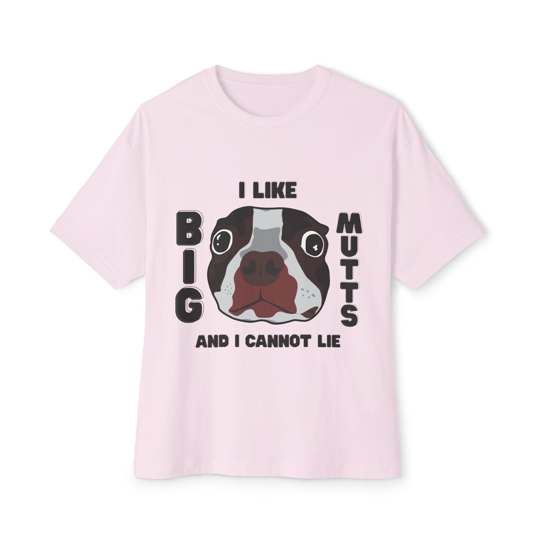 Unisex Oversized Dog Lover Tee - I Like Big Mutts, Funny Graphic Tee, Pet Lover Gift, Casual Wear, Dog Mom Shirt, Dog Dad T-Shirt