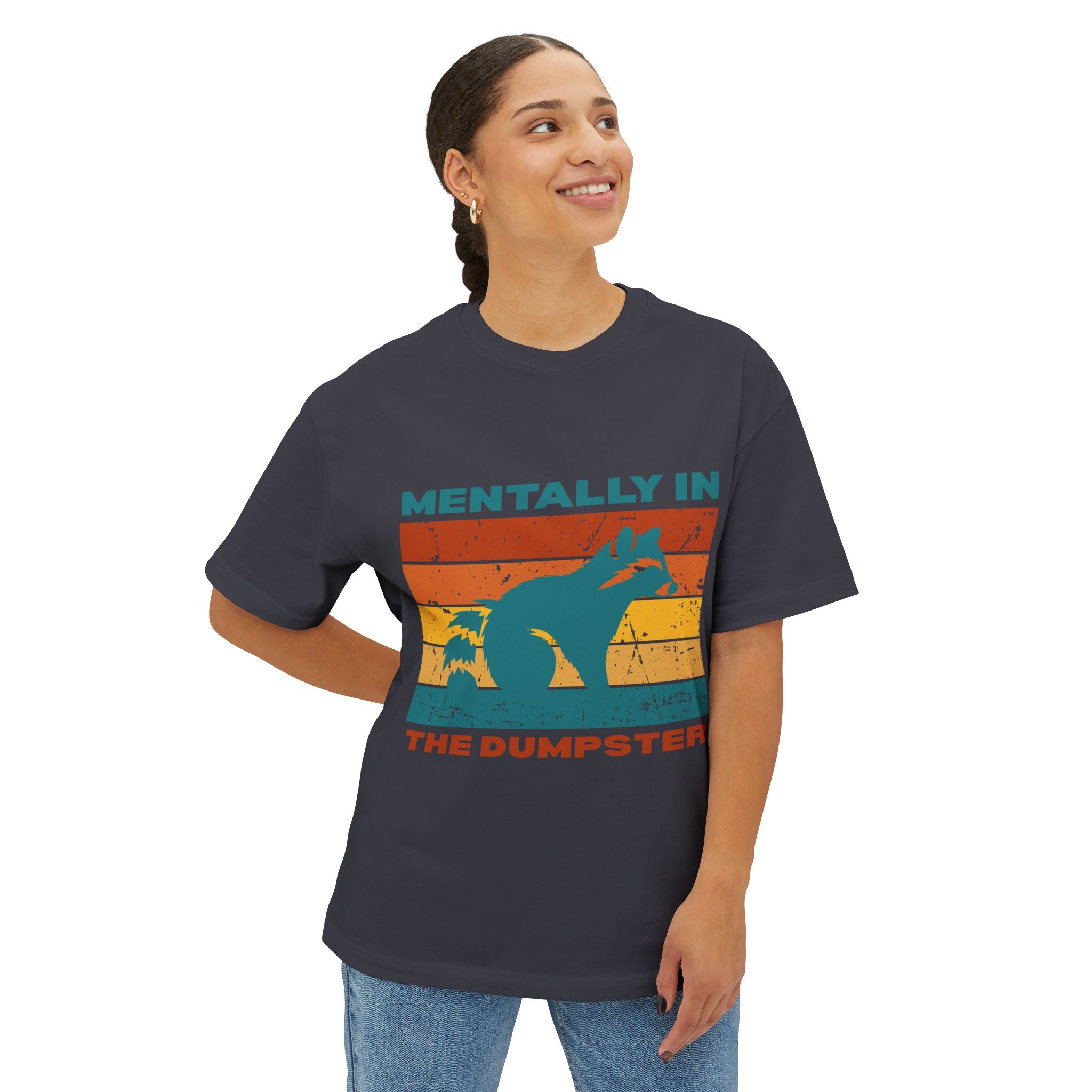Unisex Oversized Graphic Tee – Quirky Animal Humor, Casual Wear, Gift for Friends, Stress Relief, Summer Style