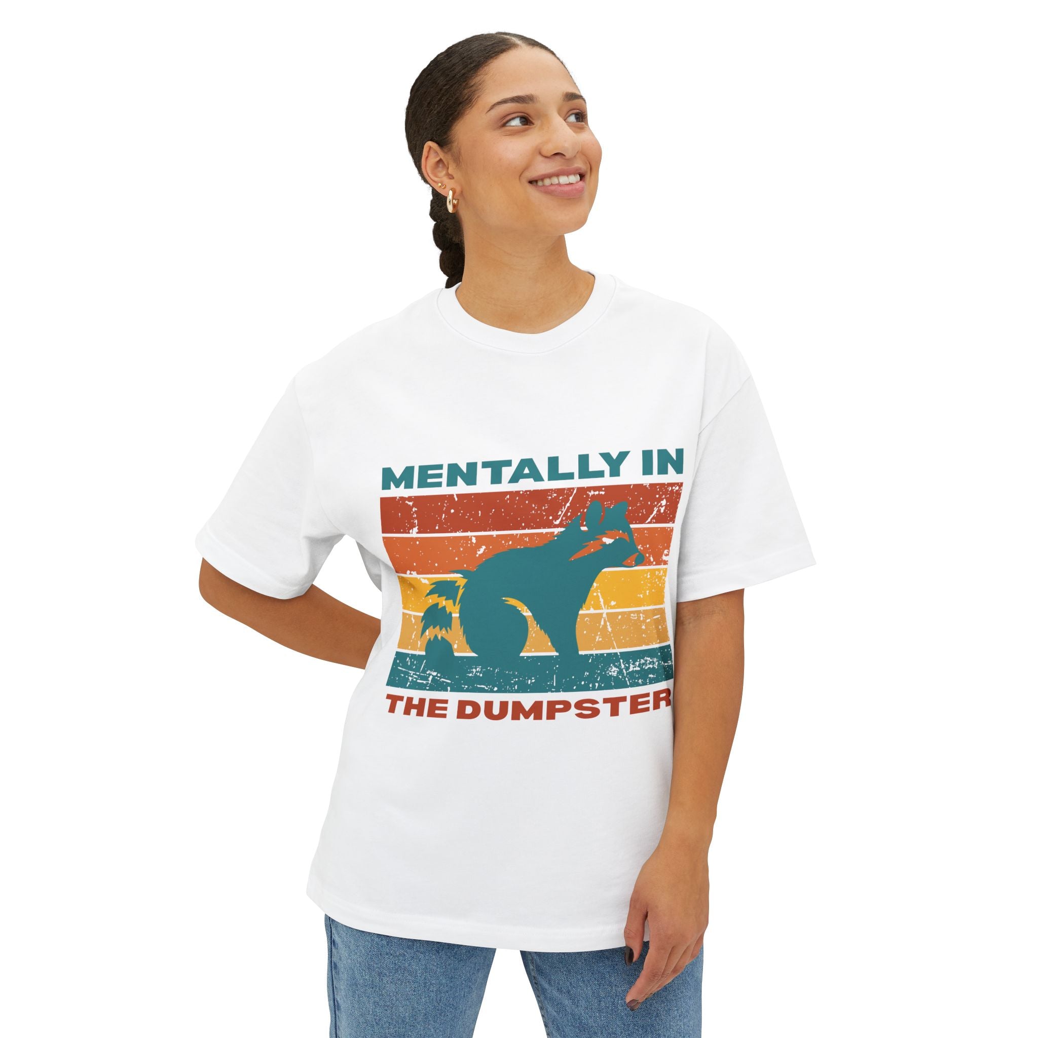 Unisex Oversized Graphic Tee – Quirky Animal Humor, Casual Wear, Gift for Friends, Stress Relief, Summer Style